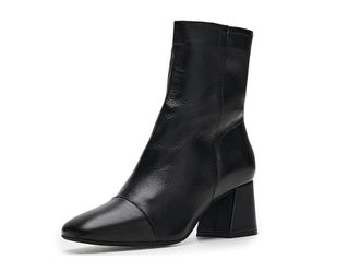 Free People Wisteria Ankle Boot Womens Boots Black Leather : EU 37.5 (US Womens 7.5) M