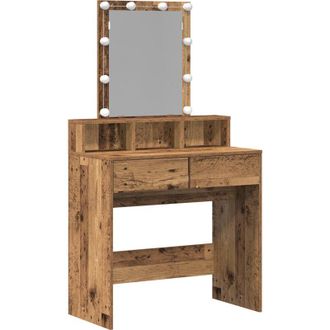 vidaXL Mesa de Tocador con cajón Madera Vieja 80 x 41 x 144.5 cm Vidaxl