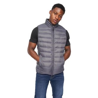 Crosshatch Heren Gattering Gewatteerd Gilet (Houtskool Camo)