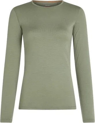 Icebreaker 260 Tech L/S Crewe Merinounterw&auml;sche f&uuml;r Damen | oliv