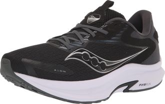 Saucony Mens Axon 2 Running Shoe, Black White,10.5 UK