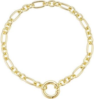 Untamed Petals Classic Link Charm Bracelet in Gold at Nordstrom