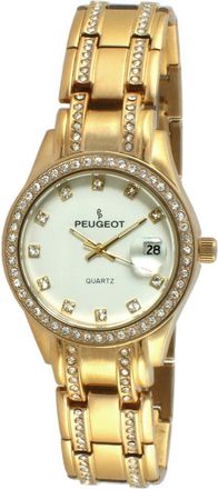 Peugeot Luxury Swarovski Crystal Bracelet Watch- 30MM in Gold at Nordstrom