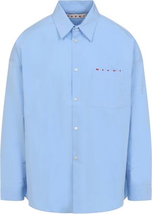 Marni Blue L/S Cotton Shirt-Uomo