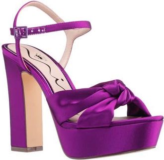 Nina Sherlee Ankle Strap Platform Slide Sandal in Purple at Nordstrom, Size 6.5