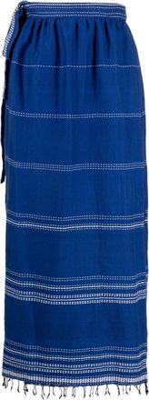 Lemlem Inku cotton wrap skirt - women - Cotton - S - Blue