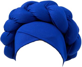 Generic Womens Headband Small Boho Braided Turban Hat African Turbans for Women Headwraps for Black Women Braid Silky Turban Hats Elastic Leopard Headband (Bl