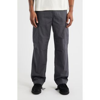 Carhartt Work in Progress Cotton Ripstop Cargo Pants in Graphite at Nordstrom, Size 32 X 32