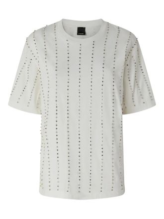 Pinko embellished round-neck T-shirt - White