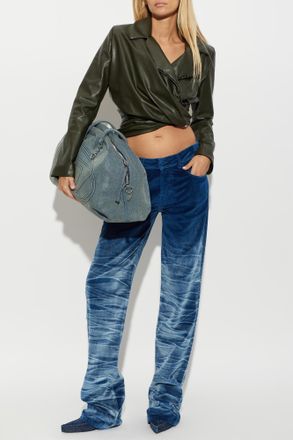 Diesel D-LIE-FSJ Trousers, Womens, Navy Blue