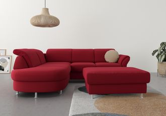Sit&more Ecksofa »Apulia L-Form« wahlweise Bettfunktion, Bettkasten und Kopf- und Armteilverstellung