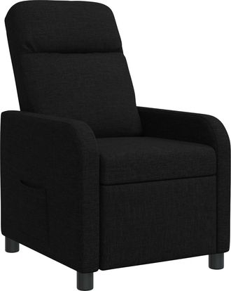 vidaXL Recliner Negro Tela Vidaxl