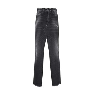 Dondup Distressed Denim Lange Rok - Dames - Slim Fit Jeans - Zwart - W26 - Denim - Jeans