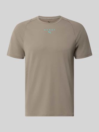Puma Regular Fit Sport-T-Shirt mit Logo-Print Modell PWRMODE in Taupe, Gr&ouml;&szlig;e XL