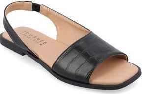 Journee Collection Brinsley Slingback Sandal in Black at Nordstrom Rack, Size 7.5