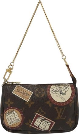 Louis Vuitton Pochette Accessoires Monogram Canvas Brown Canvas Bag (Pre-Owned)