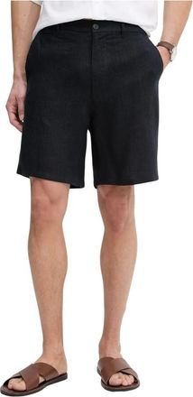 Trussardi Bermuda Linnen Shorts - Heren - Korte Broeken - Blauw - S - Linnen - Korte Broeken