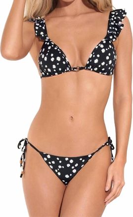 Maaji Ditsy Daisy Pirouette Sunny Bikini In Black Floral