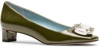 Frances Valentine Mary Square Toe Pump in Olive at Nordstrom, Size 8.5