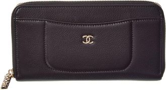 Chanel Black Caviar Leather Zip Wallet (Authentic Pre-Loved)