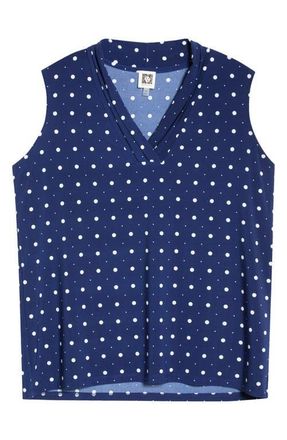 Anne Klein Triple Pleat Sleeveless Top in Distant Mountain/Anne White at Nordstrom, Size 1 X