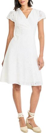 Maggy London Cap Sleeve Eyelet Minidress in Ivory at Nordstrom Rack, Size 18 (Similar To 16W)