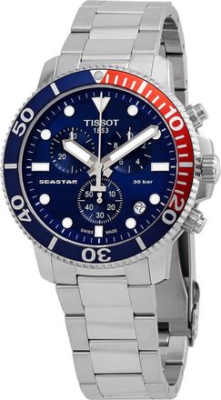 Tissot Seastar Chronograph Quartz Blue Dial Pepsi Bezel Mens Watch T120.417.11.041.03