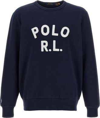 Polo Ralph Lauren Hoodies & sweatvesten, Heren, Blauw, L, Katoen, Licht Fleece Katoenen Sweater