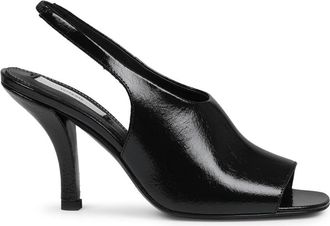 Toteme Contour Glossy Leather Slingback Sandals