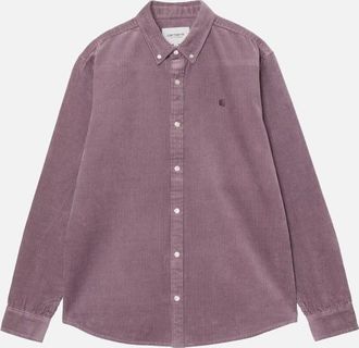 Carhartt Work in Progress Mens Carhartt WIP L/S Madison Cord Shirt Phlox/Phlox - Purple - Size: 38/Regular/33/32