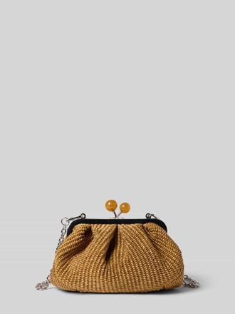 Max Mara Clutch aus Baumwoll-Mix Modell PALMAS in Camel, Gr&ouml;&szlig;e 1