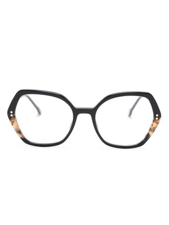 Carolina Herrera polished round-frame glasses - Black