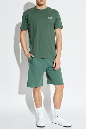 Emporio Armani T-shirt With Printed Logo, Mens, Green