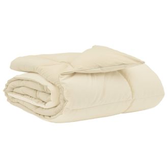 vidaXL Edred&oacute;n De Todo El A&ntilde;o Acolchado Crema 135 X 220 Cm Microfibra Vidaxl