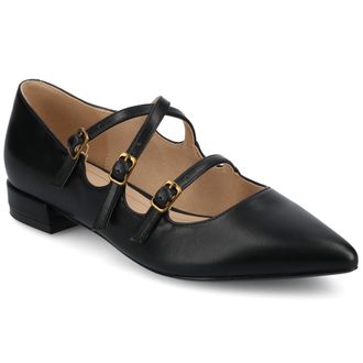 Journee Collection Womens Gretel Multistrap Ballet Pumps