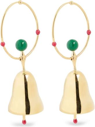 Paco Rabanne Bell hoop earrings - women - Brass - One Size - Gold