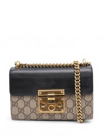 Gucci 2016-2025 Small GG Supreme Padlock crossbody bag - Brown