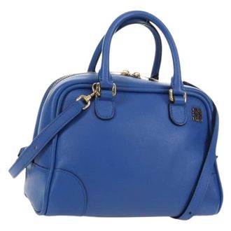Loewe Pre-owned Hand Bag - Dames - Vintage Handtas - Blauw - ONE Size - Leer - Vintage