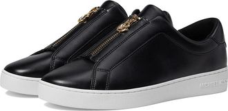 Michael Kors Keaton Zip Slip On Womens Shoes Black 1 : 7.5 M, Leather