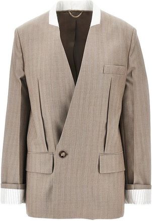 Victoria Beckham Collarless wool jacket Woman 8