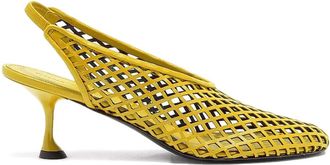 Proenza Schouler Tee slingback pumps met geperforeerde details - Geel