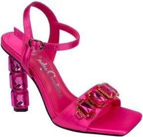 Lady Couture Rhinestone Ankle Strap Sandal in Fuchsia at Nordstrom Rack, Size 7