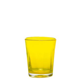 Zafferano Zafferano Set 6 Bicchieri Bei Tumbler In Vetro Colorato Giallo, Lavorazione Artigianale A Mano Volante, Design Elegante Per La Tavola Quotidiana
