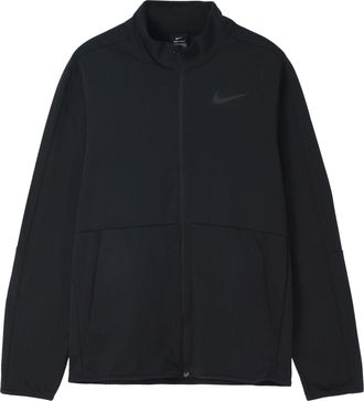 Nike DRI-FIT logo Colorblock Stand Collar Knit Training Jacket Black CU4948-010