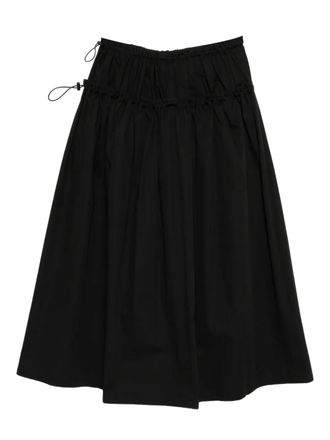 Yohji Yamamoto drawstring cotton skirt - Black