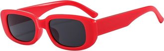 Generic Small Frame Men Outdoor Sunglasses Vacation Women Commuter Party Sun Glasses(Red)