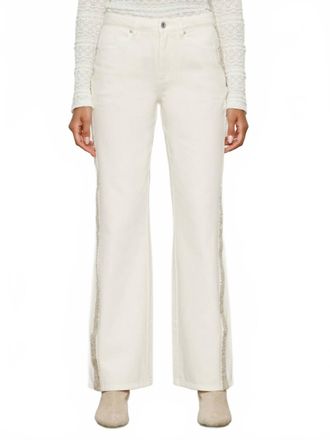 Sanctuary Cadence Shimmer Stipe Pant In Vanilla