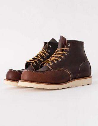 Red Wing Shoes Mens Red Wing 6 Inch Moc Toe Mens Boot - Briar Oil Slick - Brown - Size: UK9.5 eu43.5 us10.5