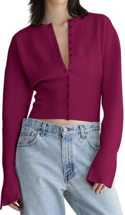 Generic Cream Cardigan Women With Buttons - Summer Cardigans For Women Uk Buttons For Cardigans Long Sleeve Lightweight Crochet Cardigans For Women Cream Slim