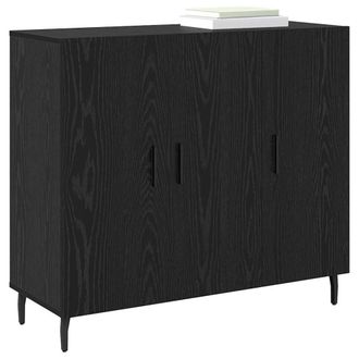 Berkfield Home Sideboard with Storage with Door Black 90 x 34 x 80 cm Engineered wood